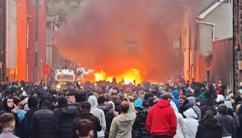 Kuzey İrlanda'da Cinsel Saldırı Protestosu: Evler Alev Alev Yandı!
