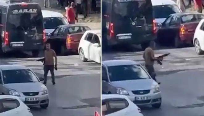 Başakşehir'de Sokağı Kapatan Pompalı Tüfekli Şahıs Herkesi Korkuttu!